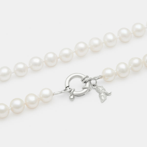 Petit Louis Pearl Necklace in Silver