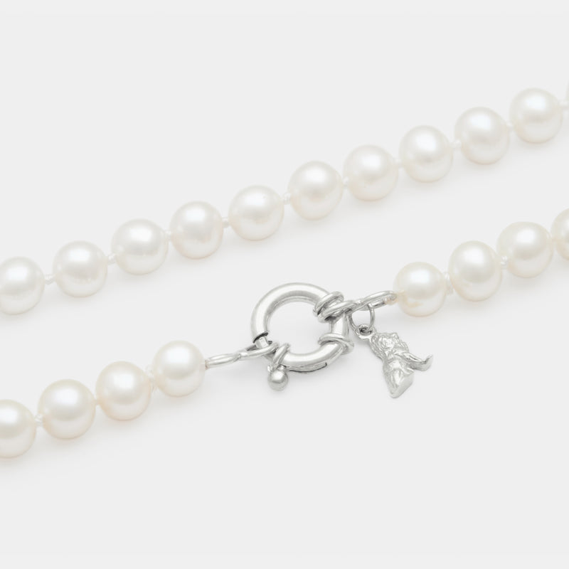 Petit Louis Pearl Necklace in Silver