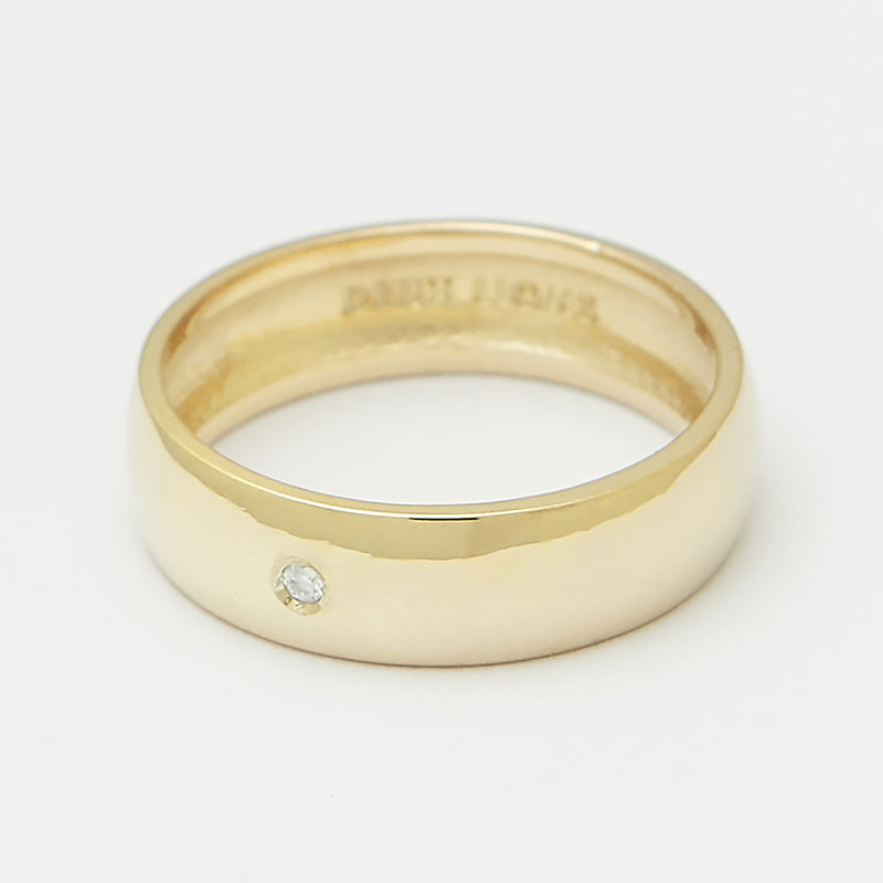 6mm Henchey Band Bombé in Gold for Her