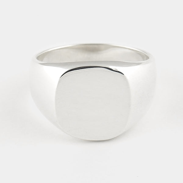Bold Signet Ring in Sterling Silver
