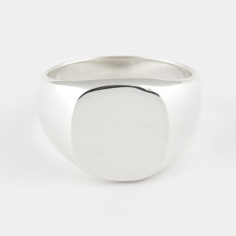 Bold Signet Ring in Sterling Silver