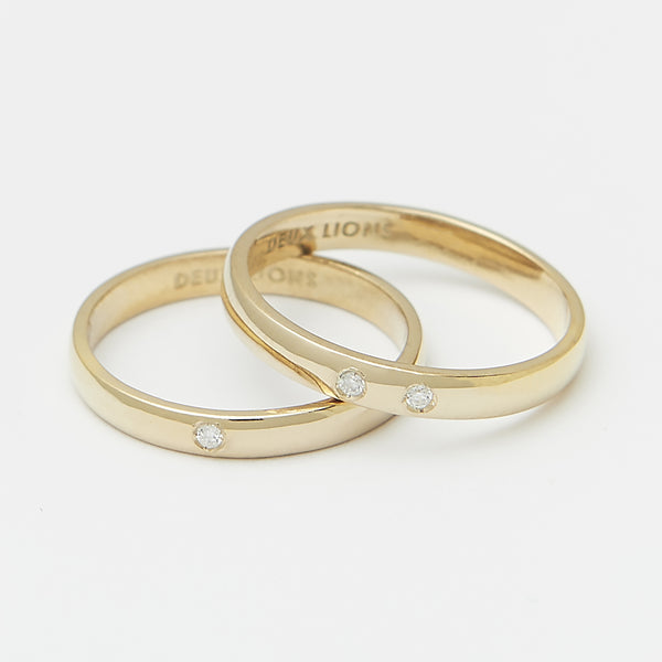 3mm Henchey Band Bombé in Gold for Her