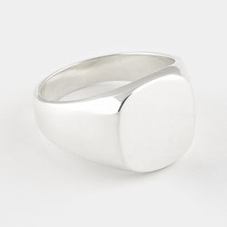 Bold Signet Ring in Sterling Silver