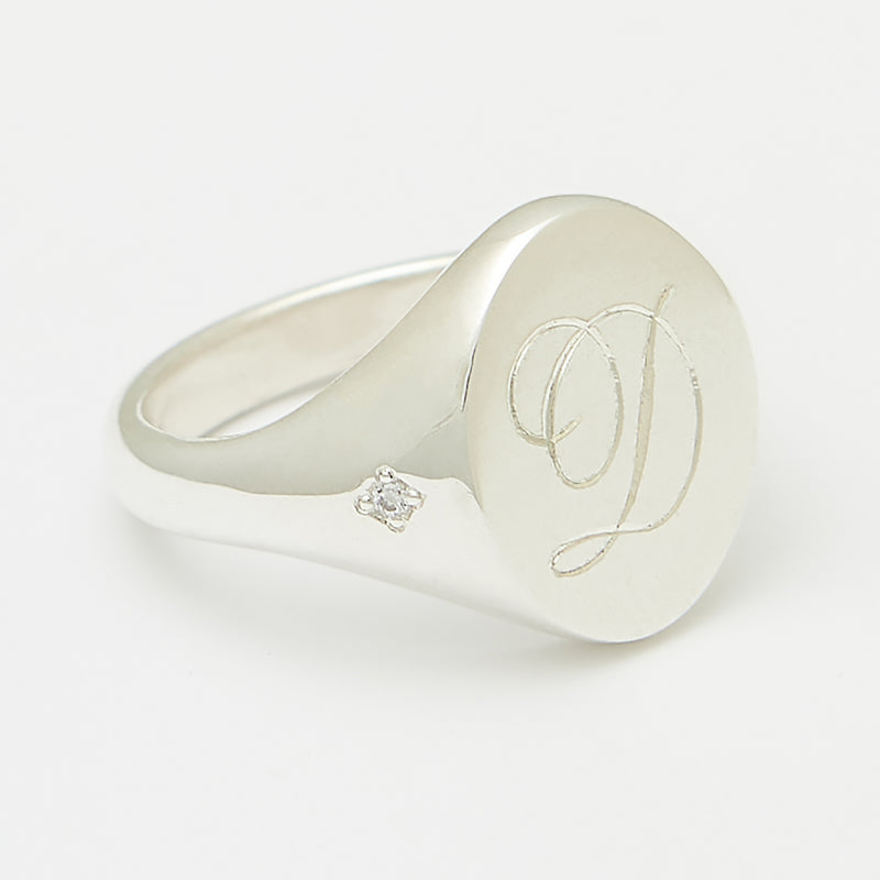 Kazra Signet Ring in Silver