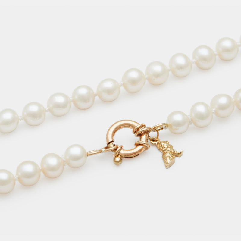 Petit Louis Pearl Necklace in Gold