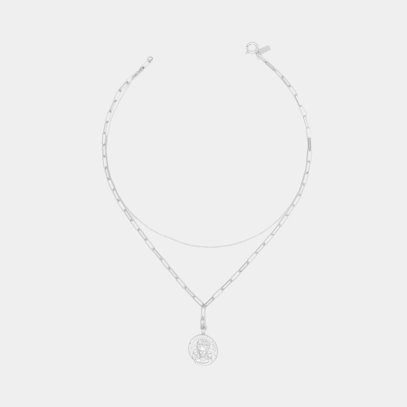 Golden Freya Necklace Combo in Silver
