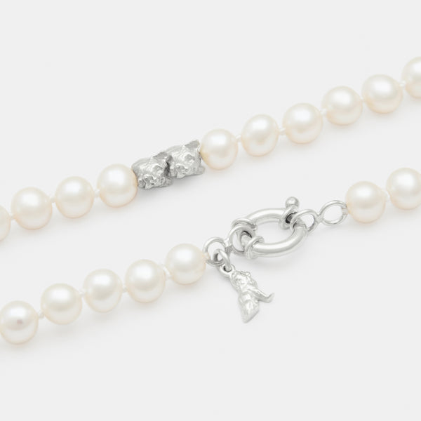 Petit Louis II Pearl Necklace in Silver