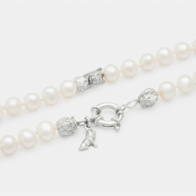 Petit Louis III Pearl Necklace in Silver