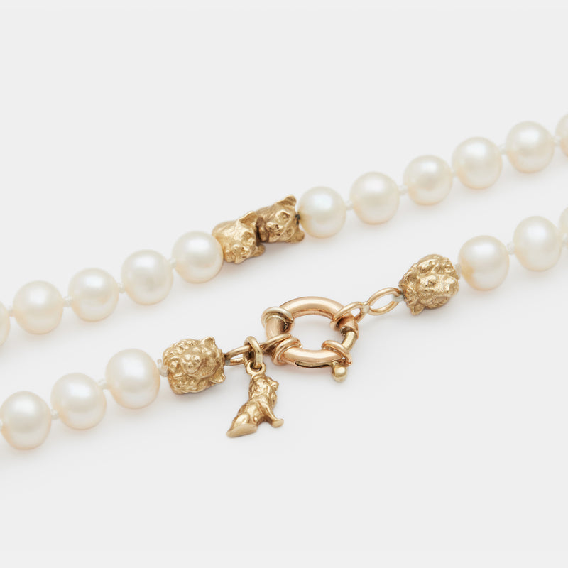 Petit Louis III Pearl Necklace in Gold