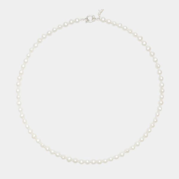 Petit Louis Pearl Necklace in Silver