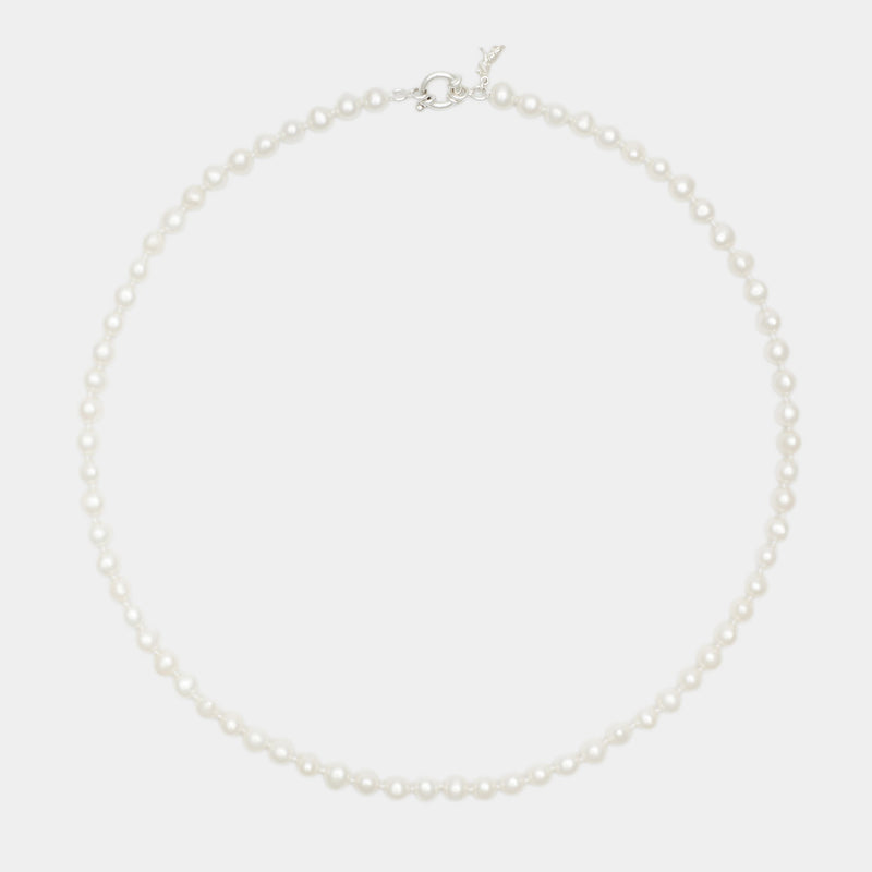 Petit Louis Pearl Necklace in Silver