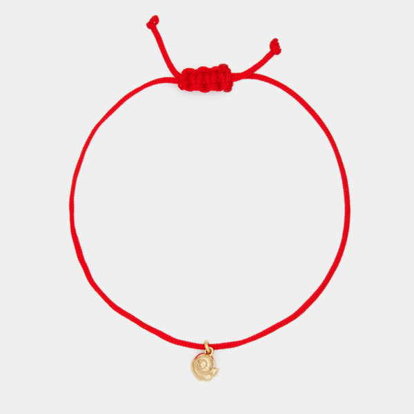 L'Escargot Bracelet Cordon Rouge
