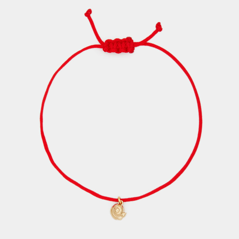 L'Escargot Bracelet Cordon Rouge