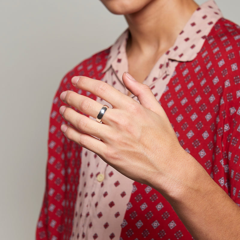 6mm Vintage Bombé Henchey Band in Silver