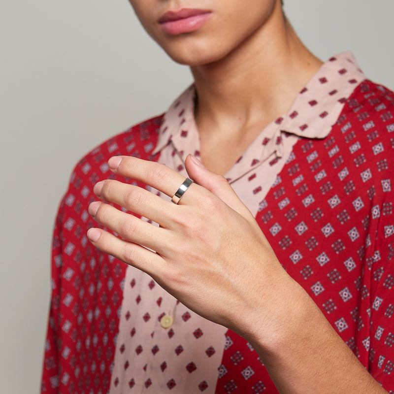 5mm Henchey Band Flat in Silver