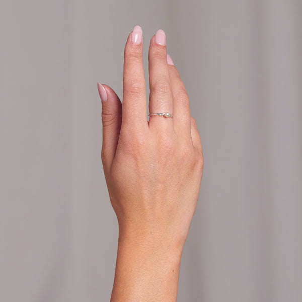 Terra Pearl Ring in Silver