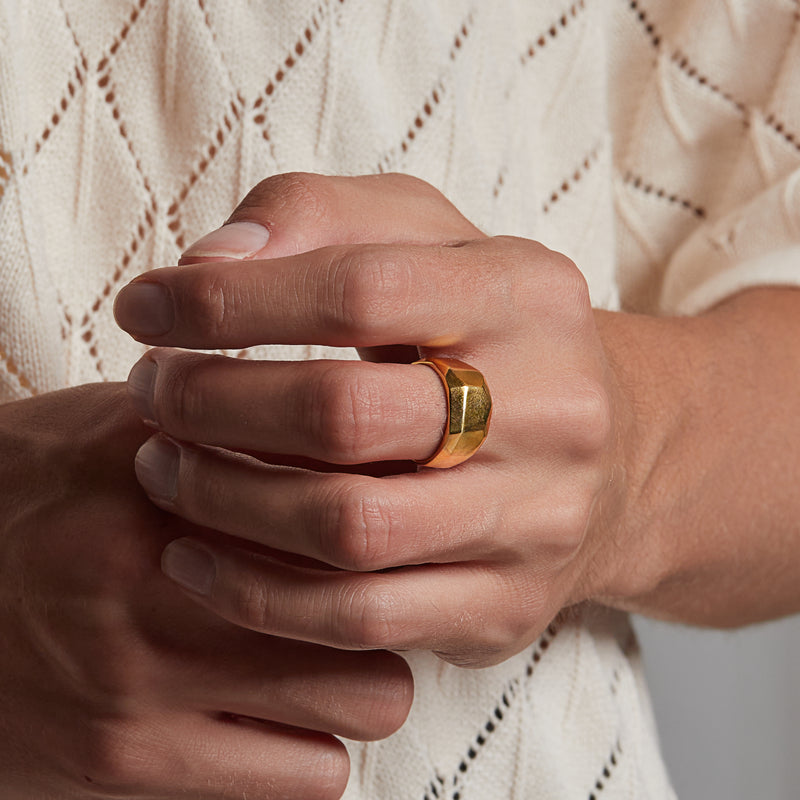 Big Stack Ring in Gold