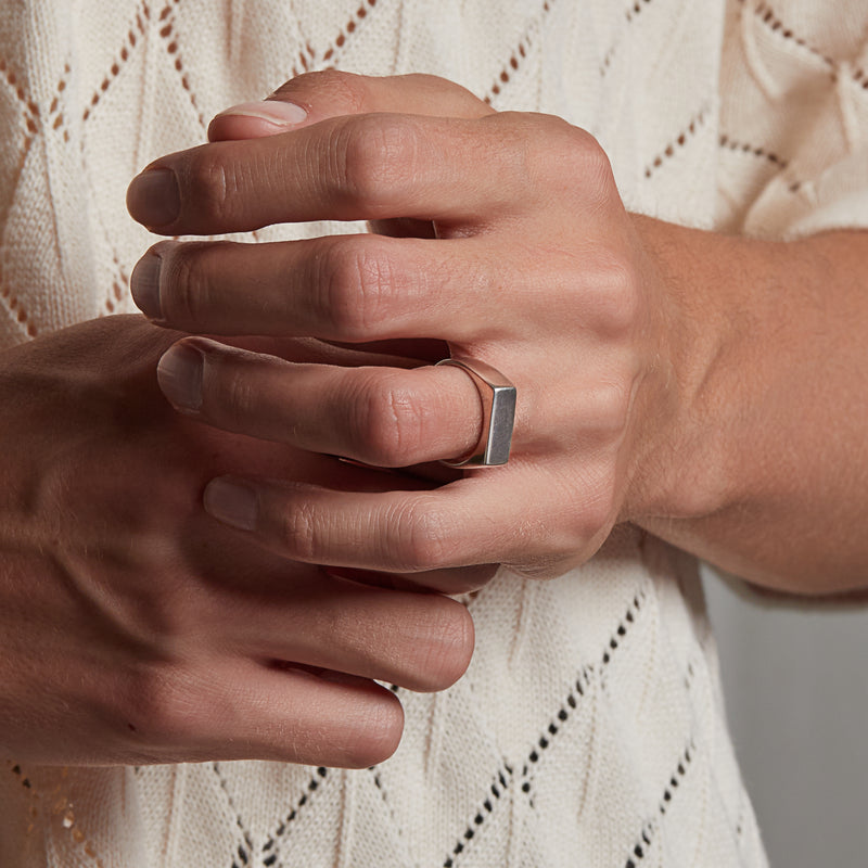 Malboro Pinky Ring in Silver