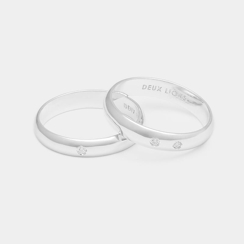 3mm Vintage Bombé Henchey Band in Silver