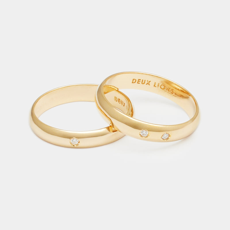 3mm Vintage Bombé Henchey Band in Gold