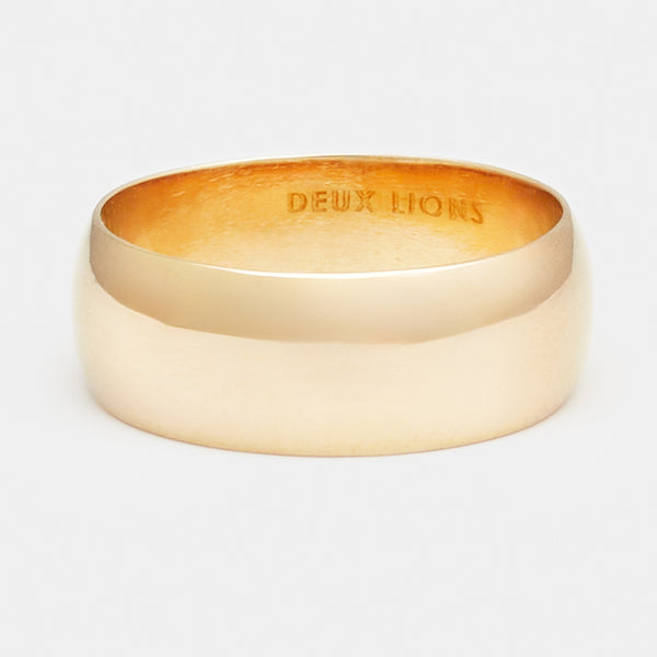 8mm Vintage Bombé Henchey Band in Gold