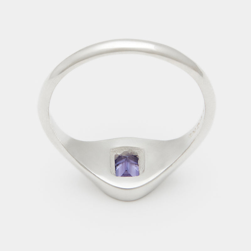 Evan Birthstone Stack Rings in Silver