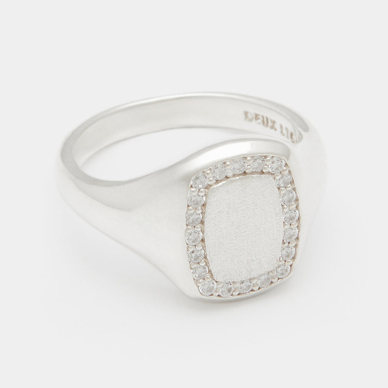 Alexandre Pavé Signet Ring in Silver