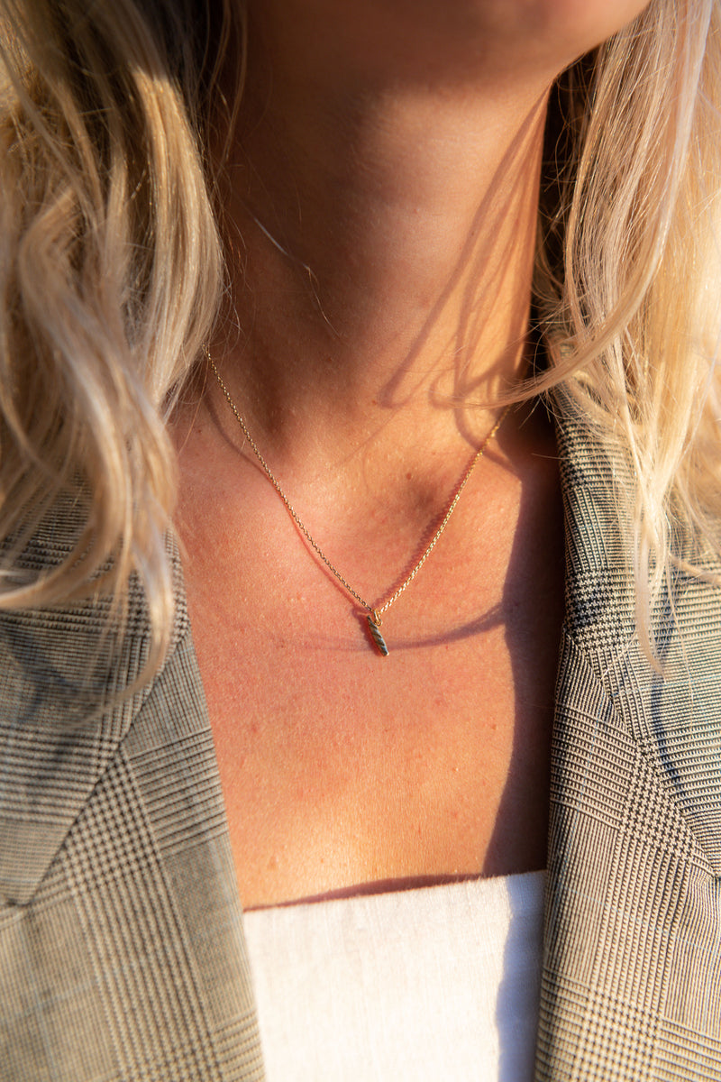 La Baguette Necklace in Gold