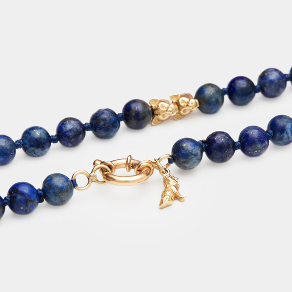 Petit Luca Lapis Necklace in Gold
