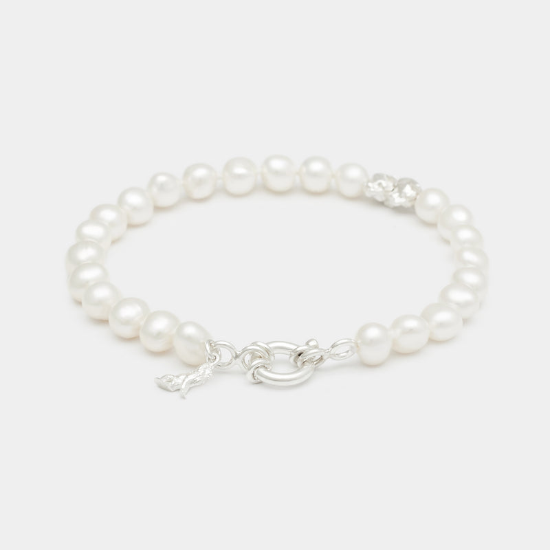 Louis II Pearl Bracelet in Silver