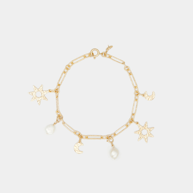 Solenn Charm Anklet in Gold