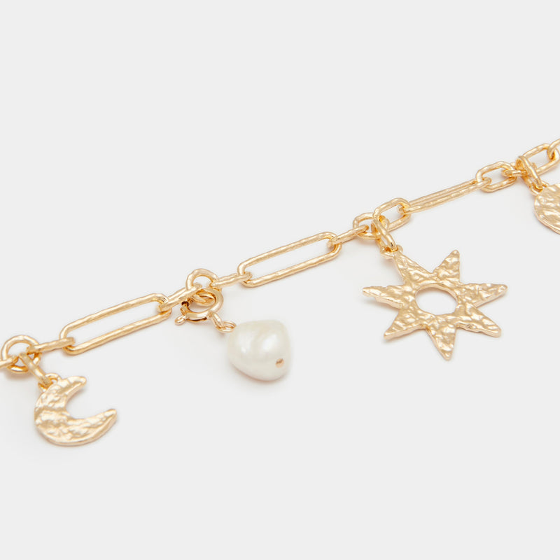 Solenn Charm Anklet in Gold