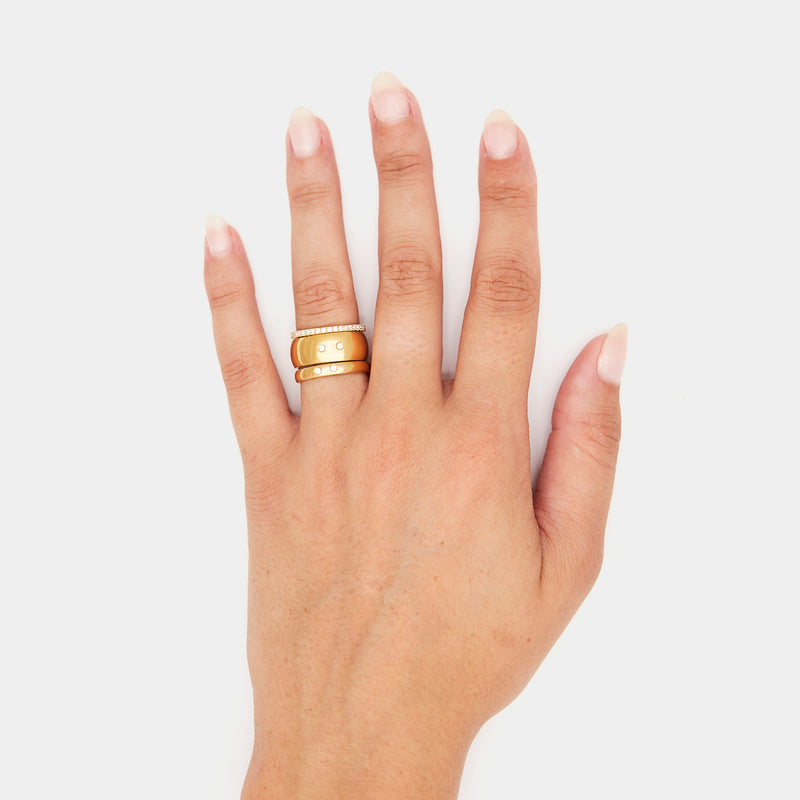 8mm Vintage Bombé Henchey Band in Gold