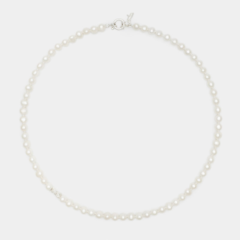 Petit Louis II Pearl Necklace in Silver