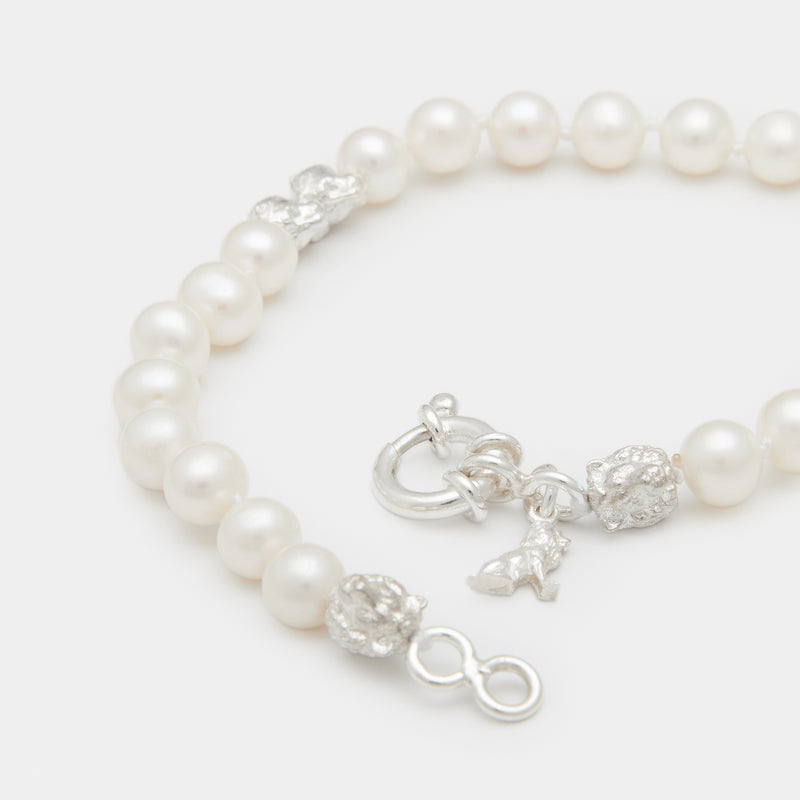 Louis III Pearl Bracelet in Silver