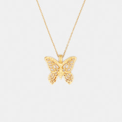 Mirabal Butterfly Necklace in Gold