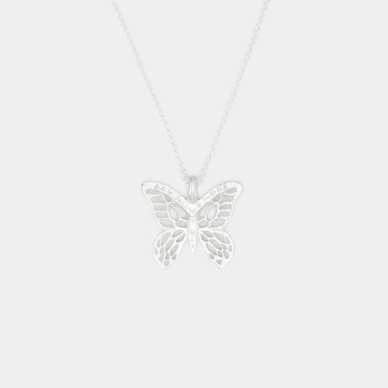 Mirabal Butterfly Necklace in Silver