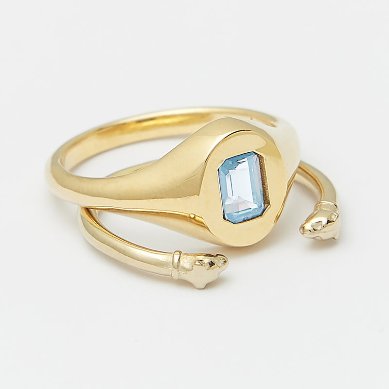 Evan Birthstone Stack Rings in Gold