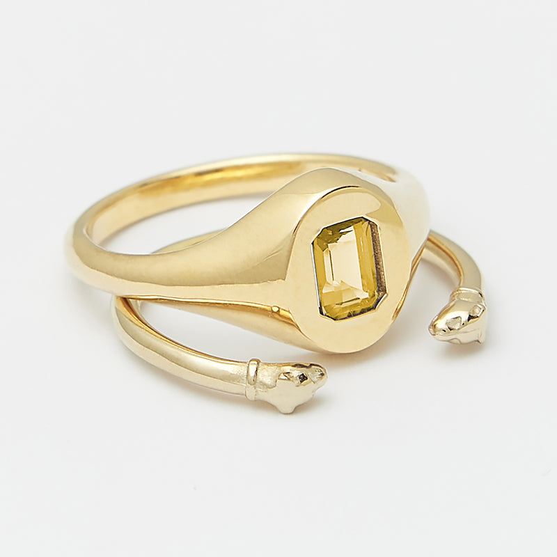 Evan Birthstone Stack Rings in Gold