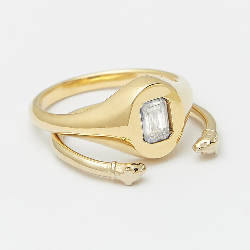 Evan Birthstone Stack Rings in Gold