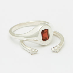 Evan Birthstone Stack Rings in Silver