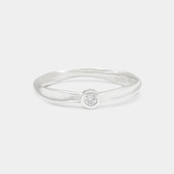 Chunky Cléo Coulée Diamond Ring in Silver