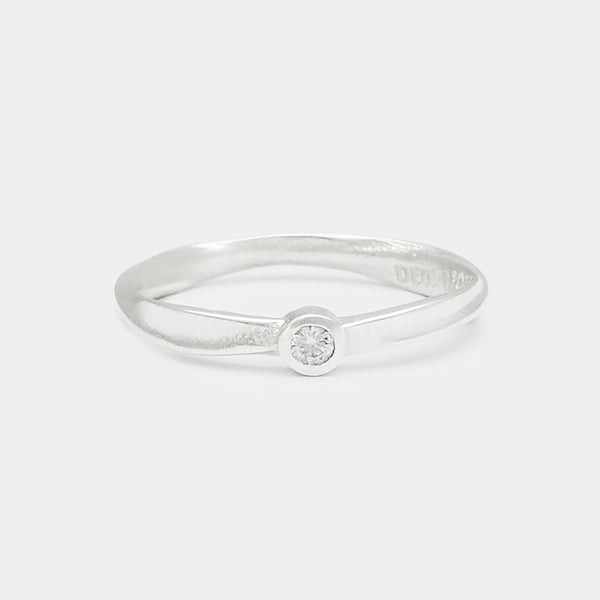 Chunky Cléo Coulée Diamond Ring in Silver