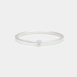 Simple Cléo Diamond Ring in Silver