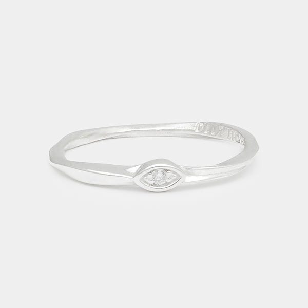 Eye of Horus Coulée Ring in Silver