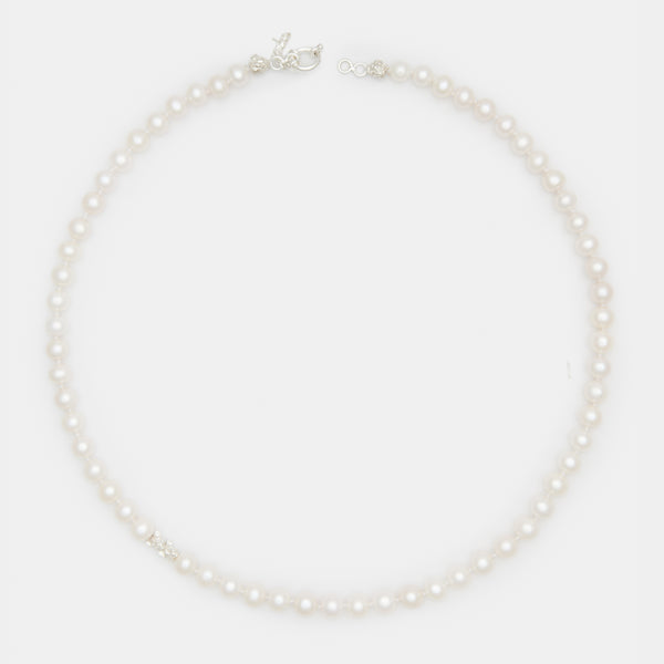 Louis III Pearl Necklace in Silver
