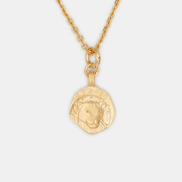 Medusa Charm Necklace in Gold