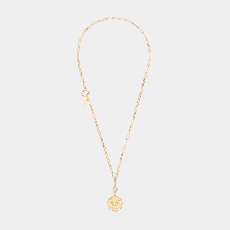 Sophia Charm on Cairo Chain in 14k Solid Gold