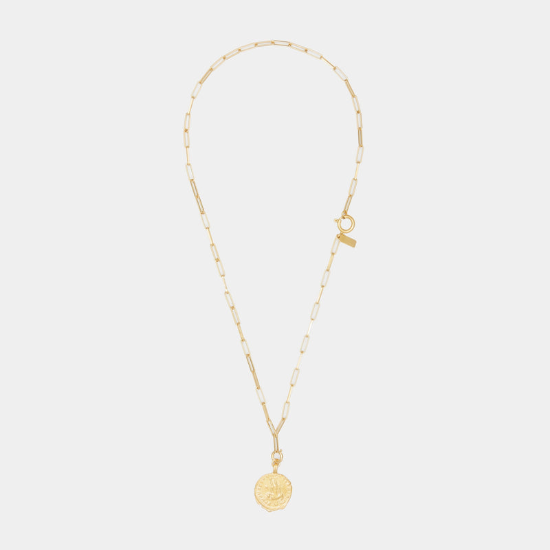 Sophia Charm on Cairo Chain in 14k Solid Gold