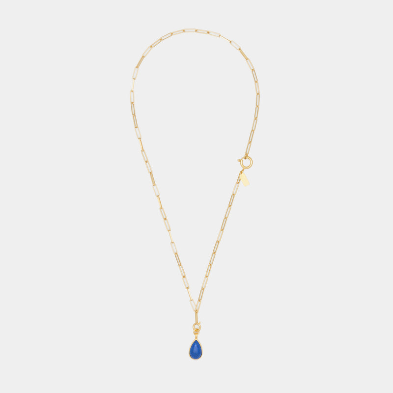 Ada charm with Lapiz Lazuli on Cairo Chain